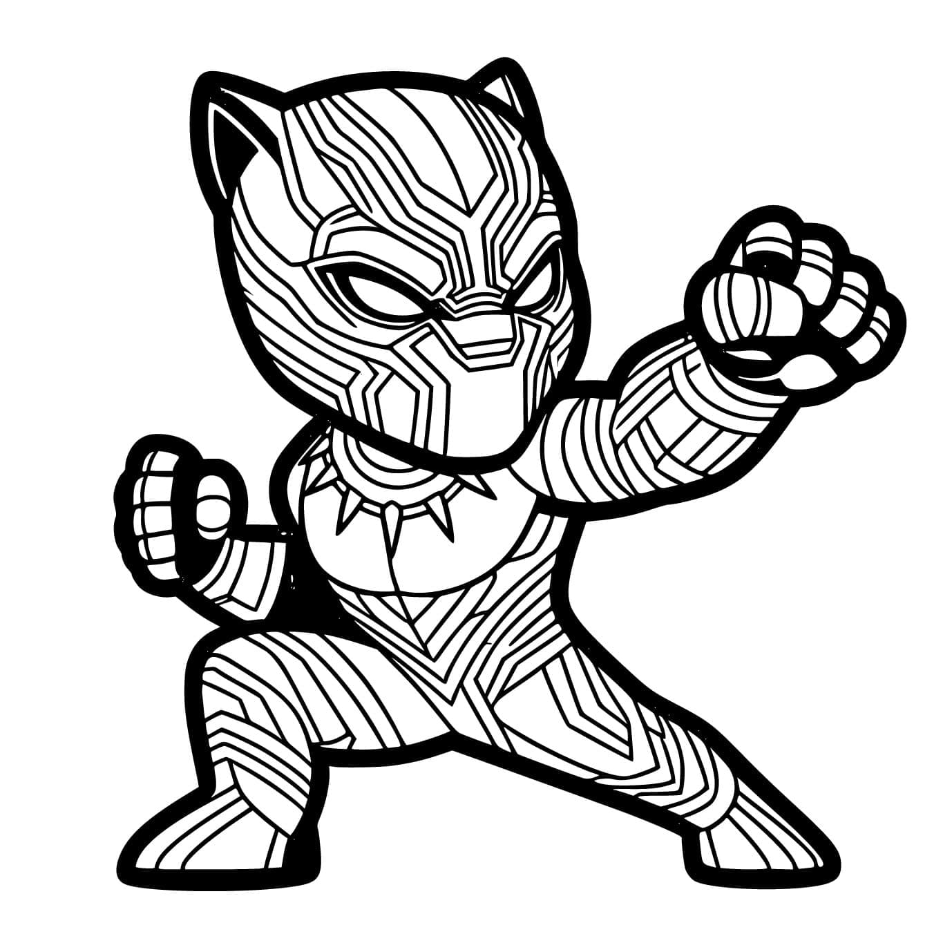 Desenho gratuito Black Panther #219835 da colecao Super-heróis e Supervilões para imprimir