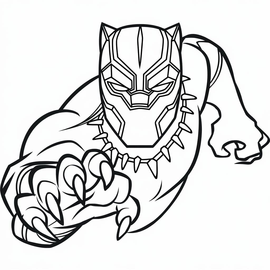 Desenho gratuito Black Panther #219839 da colecao Super-heróis e Supervilões para imprimir