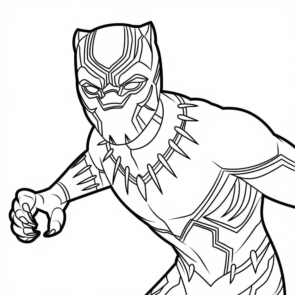 Desenho gratuito Black Panther #219840 da colecao Super-heróis e Supervilões para imprimir