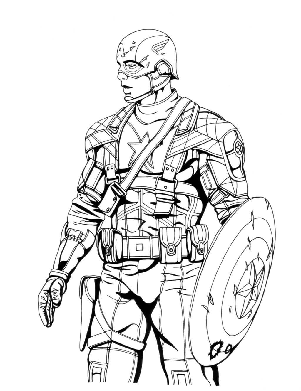 Desenho gratuito Capitão América #172993 da colecao Super-heróis e Supervilões para imprimir