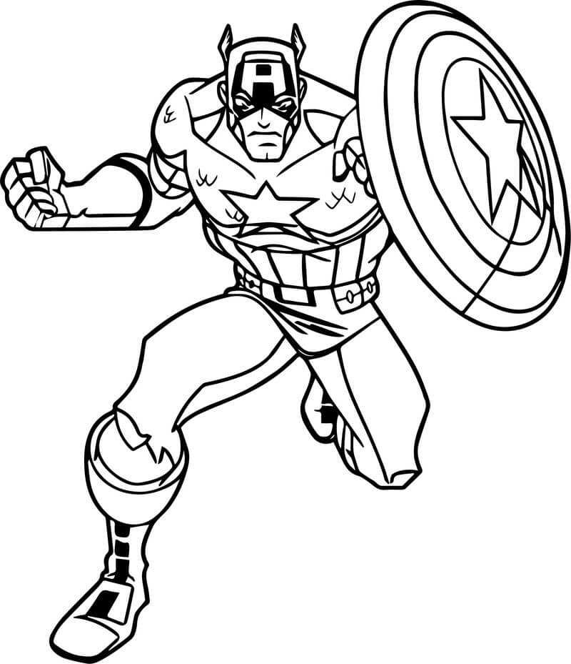 Desenho gratuito Capitão América #173056 da colecao Super-heróis e Supervilões para imprimir