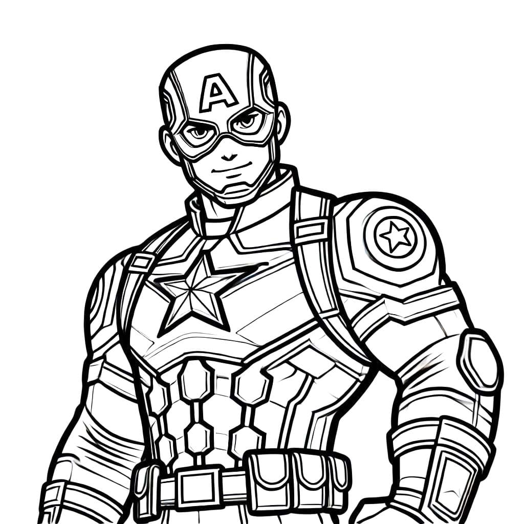 Desenho gratuito Capitão América #218068 da colecao Super-heróis e Supervilões para imprimir