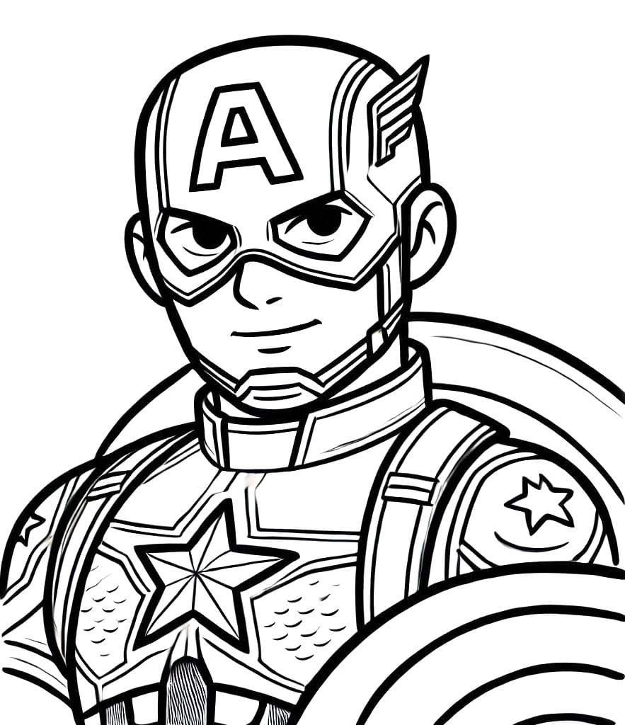 Desenho gratuito Capitão América #218071 da colecao Super-heróis e Supervilões para imprimir