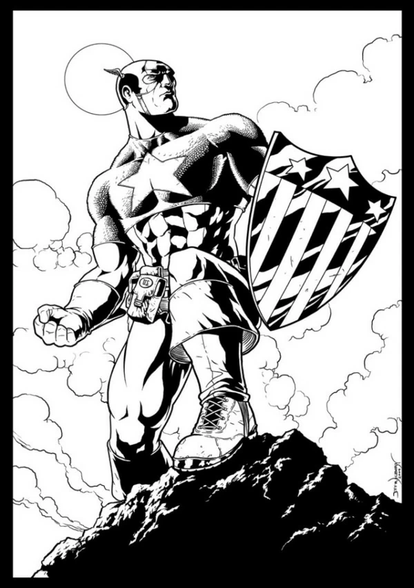 Desenho gratuito Capitão América #76637 da colecao Super-heróis e Supervilões para imprimir