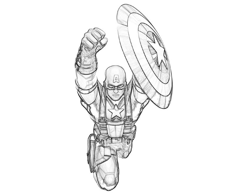 Desenho gratuito Capitão América #76659 da colecao Super-heróis e Supervilões para imprimir