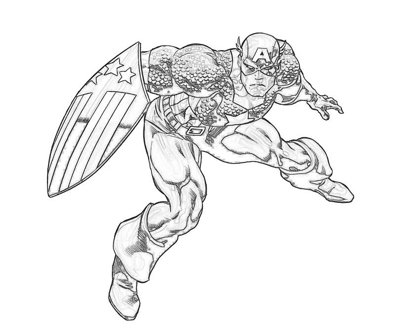 Desenho gratuito Capitão América #76713 da colecao Super-heróis e Supervilões para imprimir