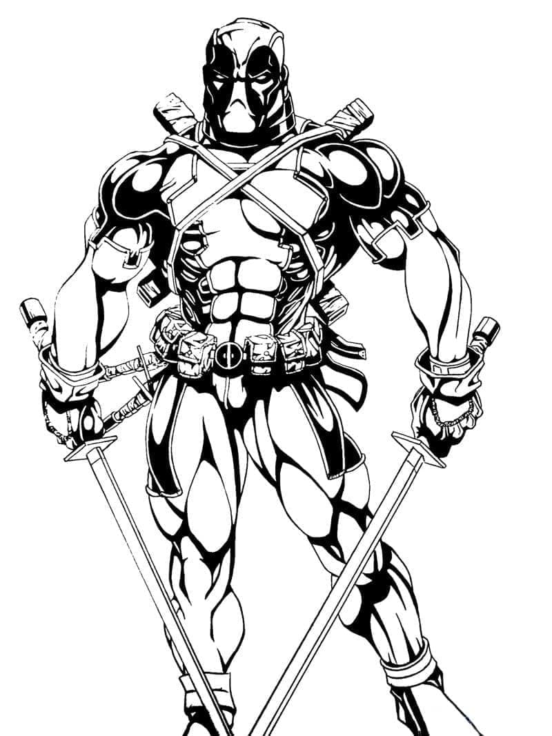 Desenho gratuito Deadpool #197733 da colecao Super-heróis e Supervilões para imprimir