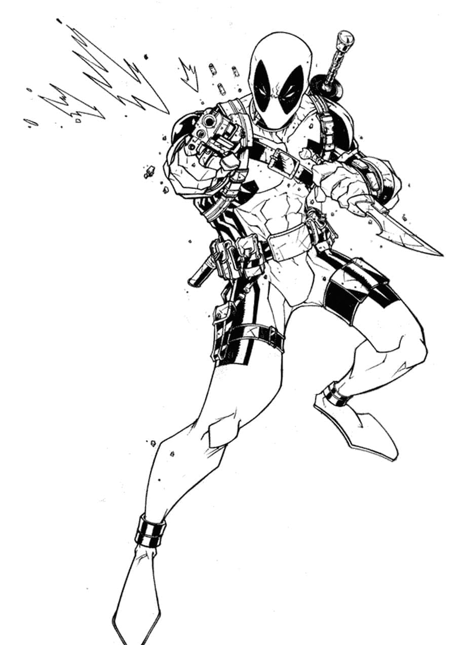 Desenho gratuito Deadpool #197734 da colecao Super-heróis e Supervilões para imprimir