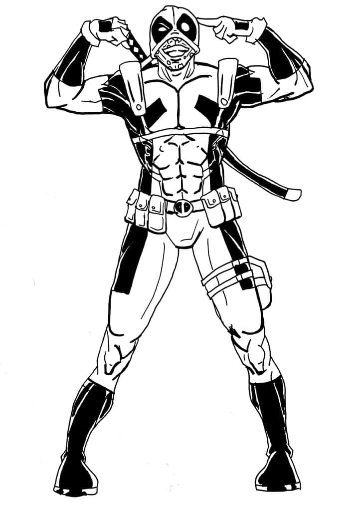 Desenho gratuito Deadpool #197754 da colecao Super-heróis e Supervilões para imprimir