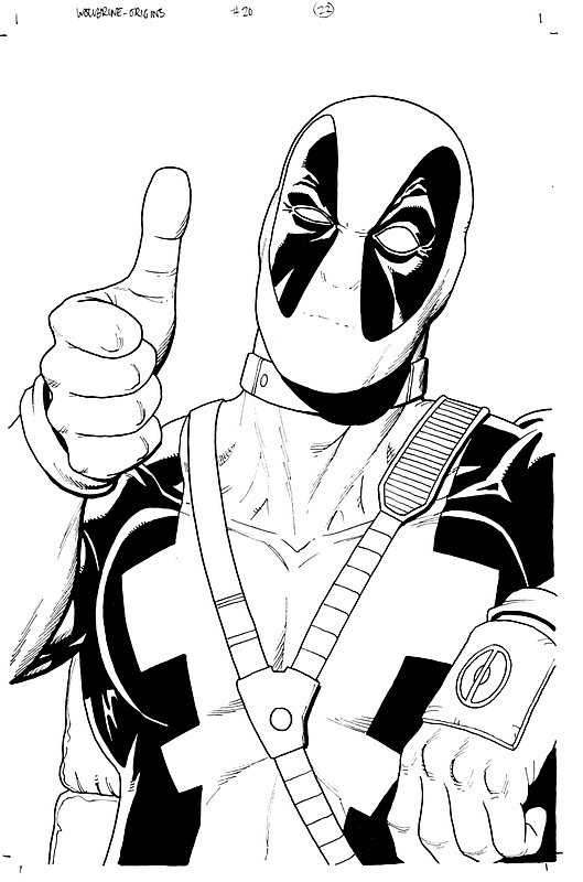 Desenho gratuito Deadpool #82847 da colecao Super-heróis e Supervilões para imprimir