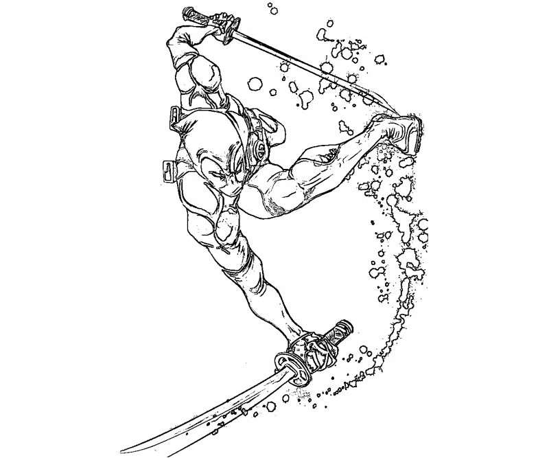 Desenho gratuito Deadpool #82852 da colecao Super-heróis e Supervilões para imprimir