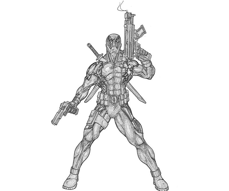 Desenho gratuito Deadpool #82897 da colecao Super-heróis e Supervilões para imprimir