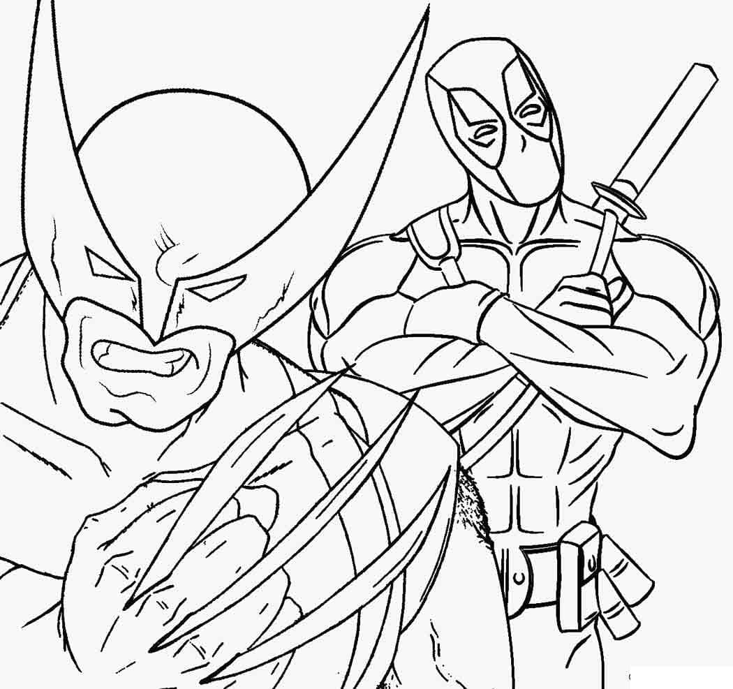 Desenho gratuito Deadpool e Wolverine #219336 da colecao Super-heróis e Supervilões para imprimir