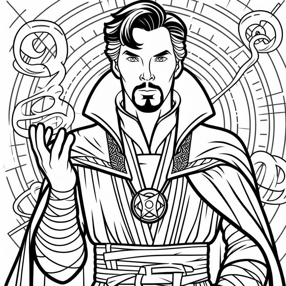 Página para colorir: Doctor Strange (Super-heróis e Supervilões) #211433 - Páginas para Colorir Imprimíveis Gratuitamente