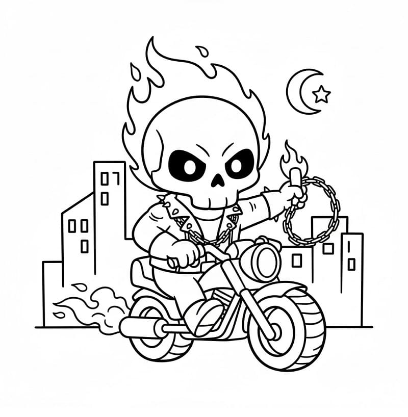 Desenho gratuito Ghost Rider #221940 da colecao Super-heróis e Supervilões para imprimir Desenho gratuito Ghost Rider #221940 da colecao Super-heróis e Supervilões para imprimir