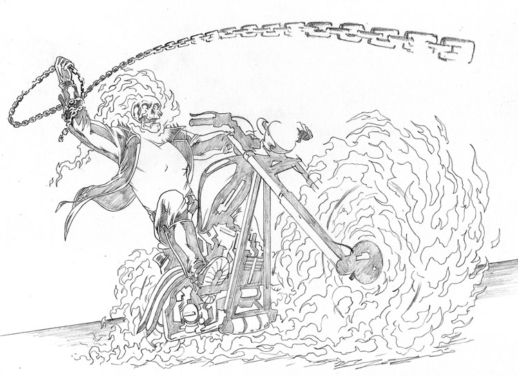 Desenho gratuito Ghost Rider #82025 da colecao Super-heróis e Supervilões para imprimir