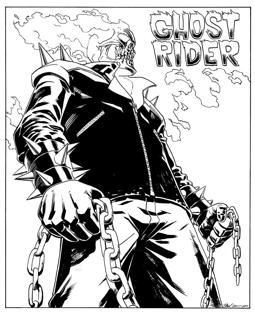 Desenho gratuito Ghost Rider #82088 da colecao Super-heróis e Supervilões para imprimir
