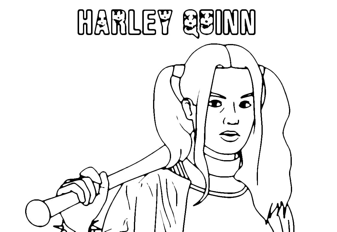 Desenho gratuito Harley Quinn #196001 da colecao Super-heróis e Supervilões para imprimir