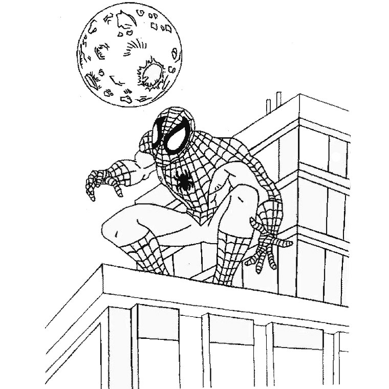 Ilustração de Homem-Aranha #78889 para colorir, parte da coleção Super-heróis e Supervilões