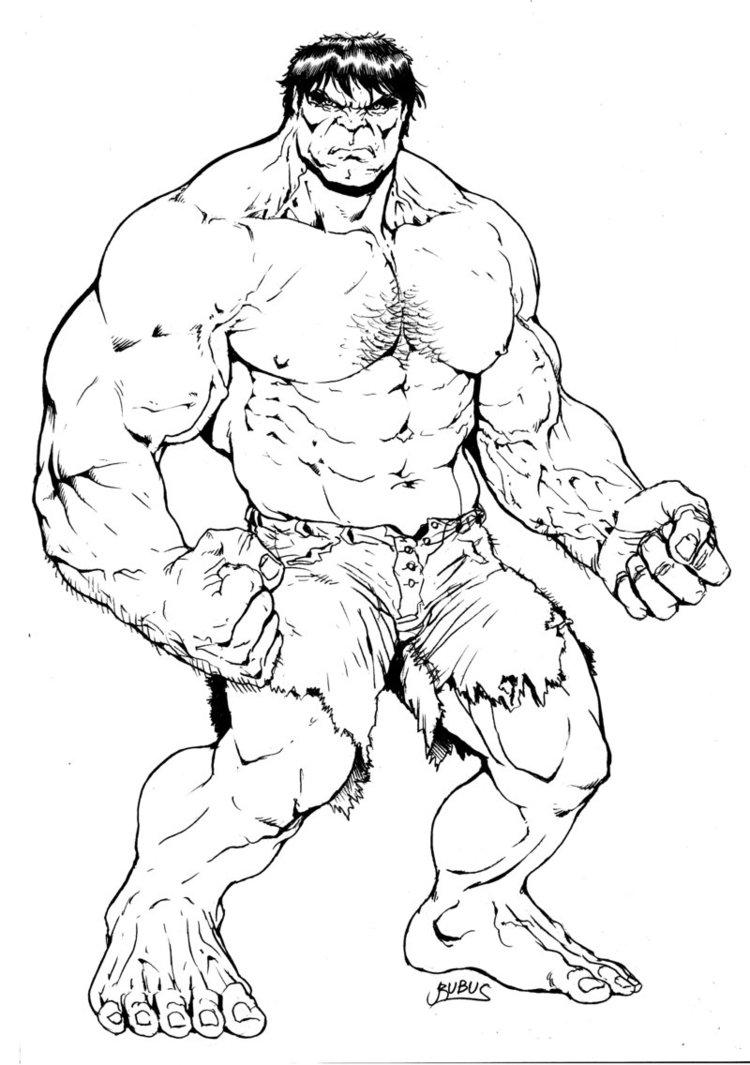 Desenho gratuito Hulk #79006 da colecao Super-heróis e Supervilões para imprimir