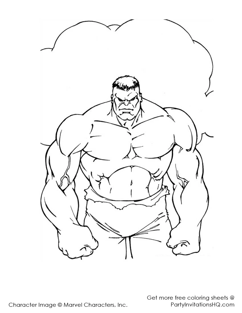 Desenho gratuito Hulk #79020 da colecao Super-heróis e Supervilões para imprimir