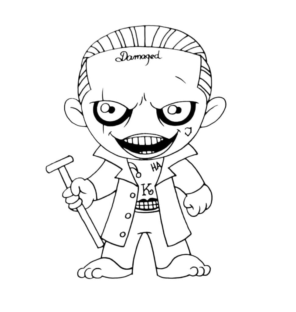 Desenho gratuito Joker #202126 da colecao Super-heróis e Supervilões para imprimir