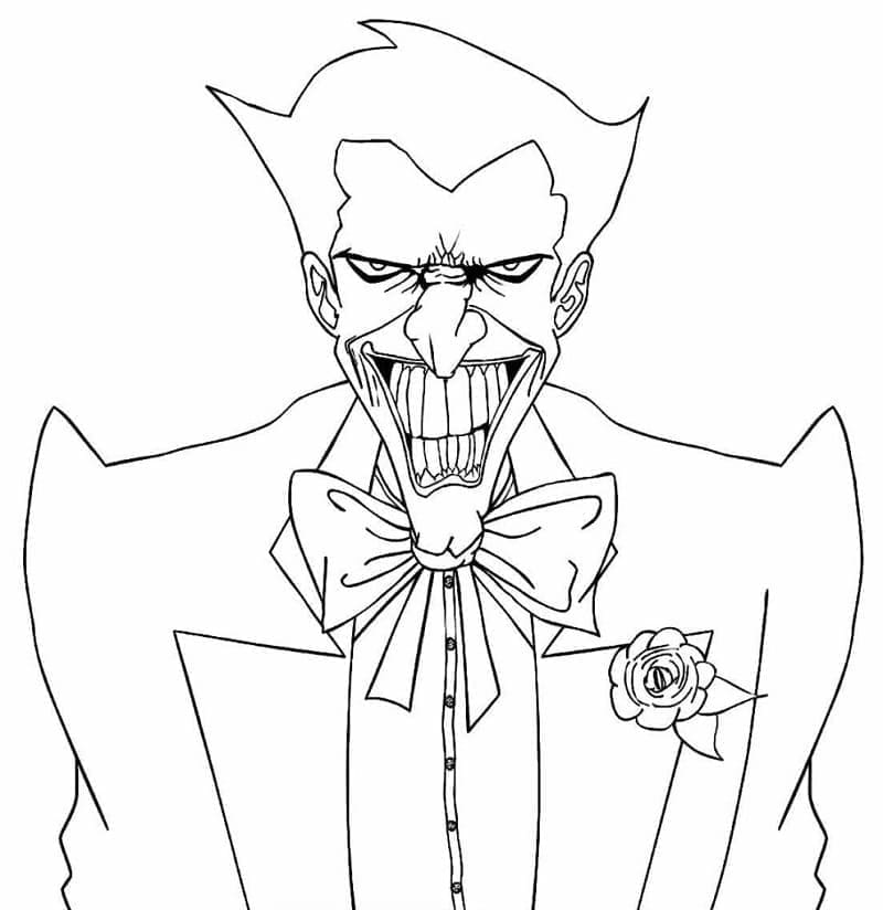 Desenho gratuito Joker #202151 da colecao Super-heróis e Supervilões para imprimir