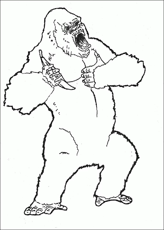 Desenho gratuito King Kong #79137 da colecao Super-heróis e Supervilões para imprimir