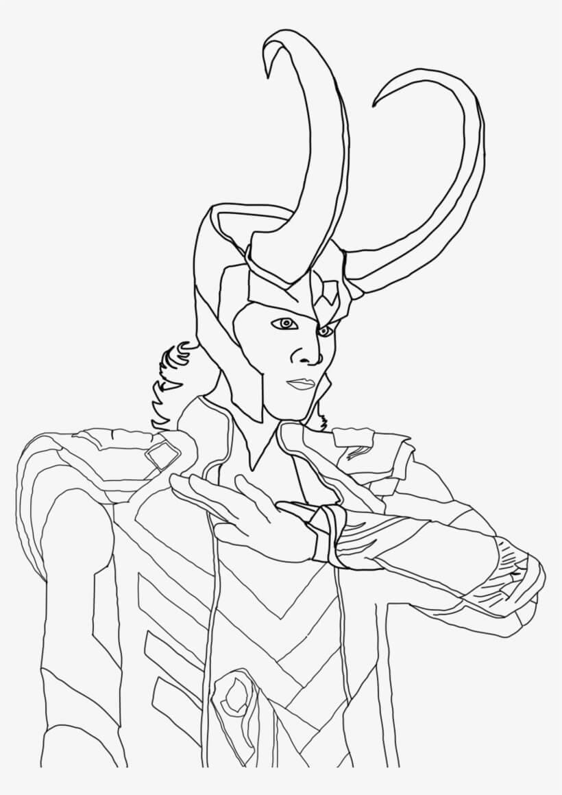 Desenho gratuito Loki #172546 da colecao Super-heróis e Supervilões para imprimir