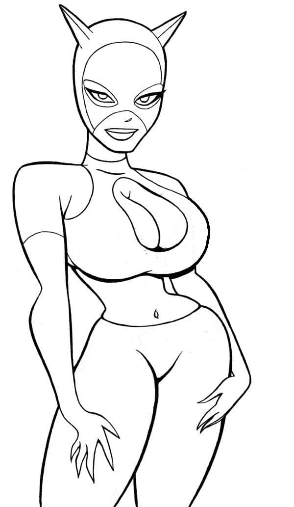 Desenho gratuito Mulher-Gato #205858 da colecao Super-heróis e Supervilões para imprimir