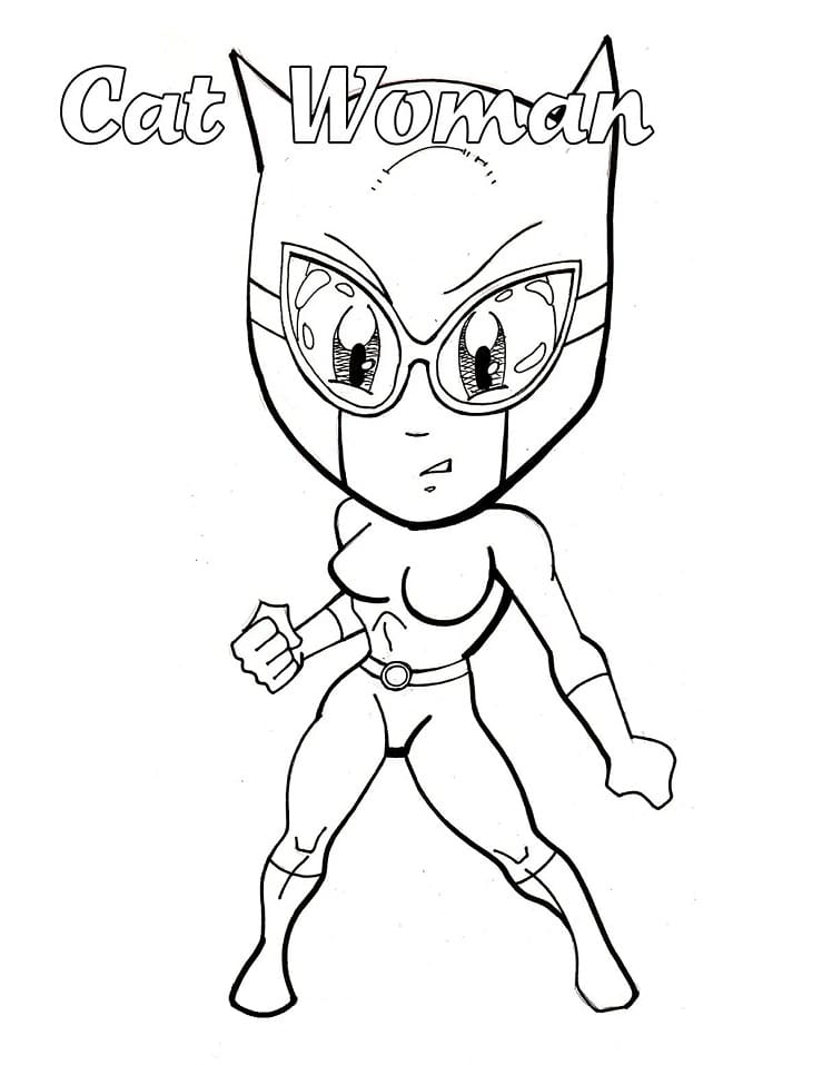 Desenho gratuito Mulher-Gato #205863 da colecao Super-heróis e Supervilões para imprimir