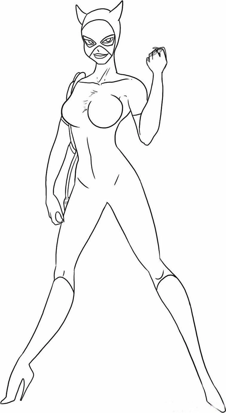 Desenho gratuito Mulher-Gato #78067 da colecao Super-heróis e Supervilões para imprimir Desenho gratuito Mulher-Gato #78067 da colecao Super-heróis e Supervilões para imprimir