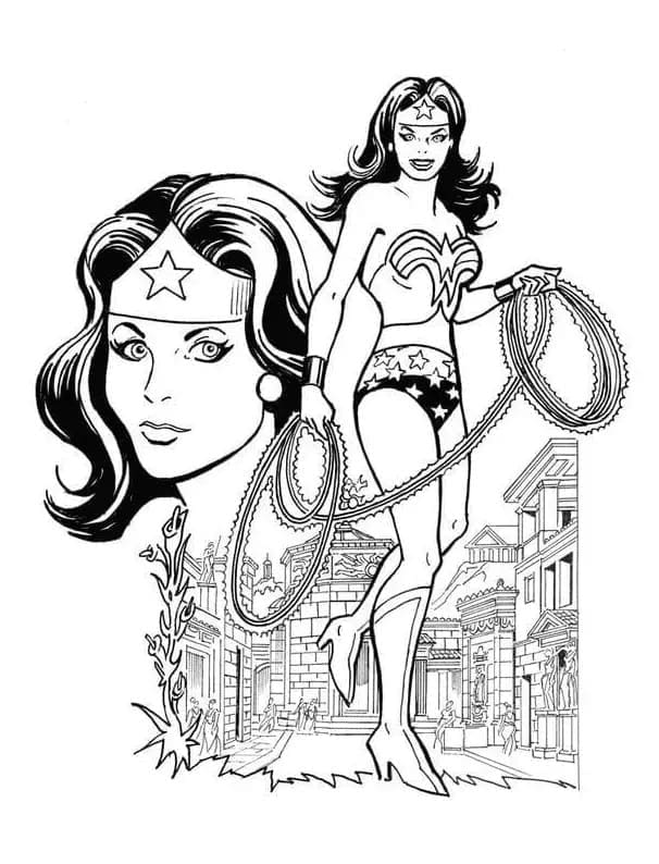 Desenho gratuito Mulher Maravilha #196956 da colecao Super-heróis e Supervilões para imprimir