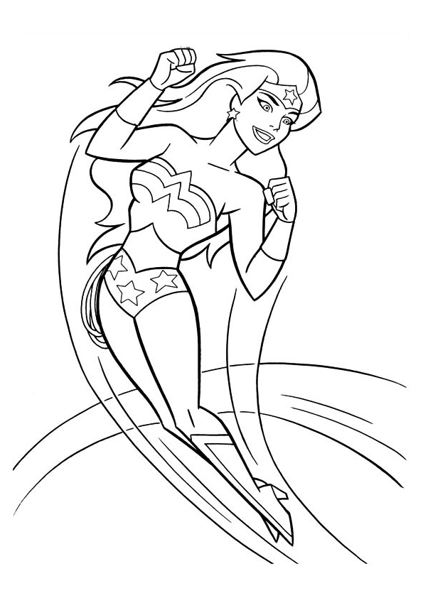 Desenho gratuito Mulher Maravilha #74551 da colecao Super-heróis e Supervilões para imprimir
