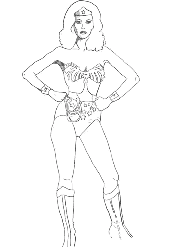 Desenho gratuito Mulher Maravilha #74596 da colecao Super-heróis e Supervilões para imprimir