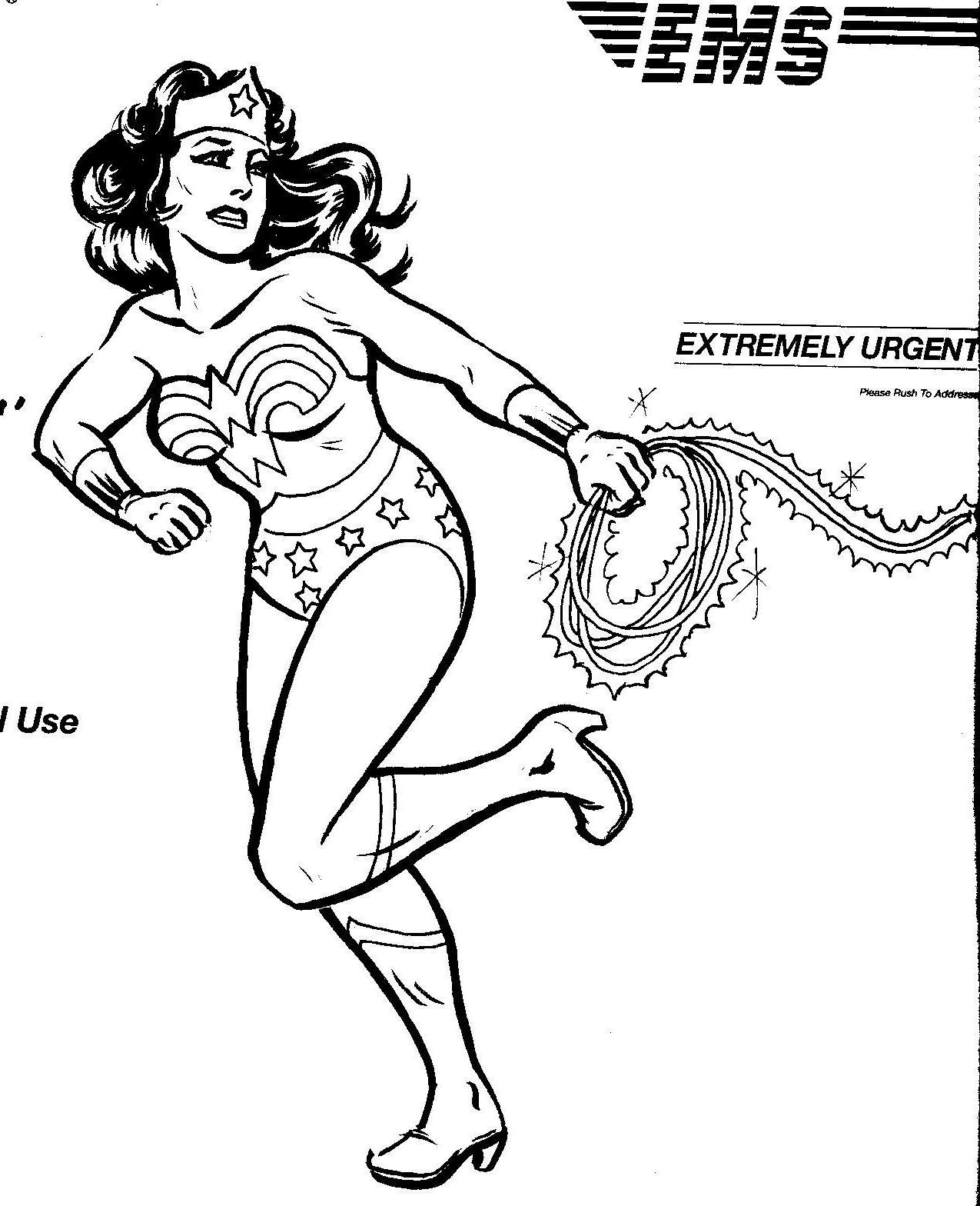 Desenho gratuito Mulher Maravilha #74641 da colecao Super-heróis e Supervilões para imprimir
