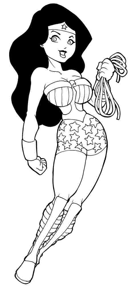 Desenho gratuito Mulher Maravilha #74707 da colecao Super-heróis e Supervilões para imprimir