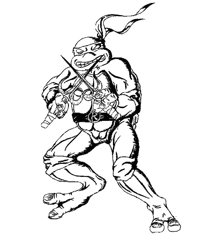 Desenho gratuito Ninja Turtles #75359 da colecao Super-heróis e Supervilões para imprimir