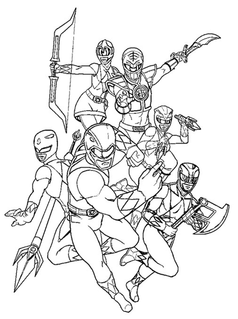 Página para colorir: Power Rangers (Super-heróis e Supervilões) #50047 - Páginas para Colorir Imprimíveis Gratuitamente