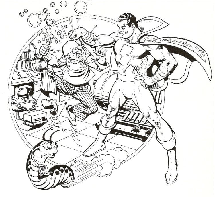Desenho imprimível de Shazam #208390 para colorir, pertence à coleção Super-heróis e Supervilões Desenho imprimível de Shazam #208390 para colorir, pertence à coleção Super-heróis e Supervilões
