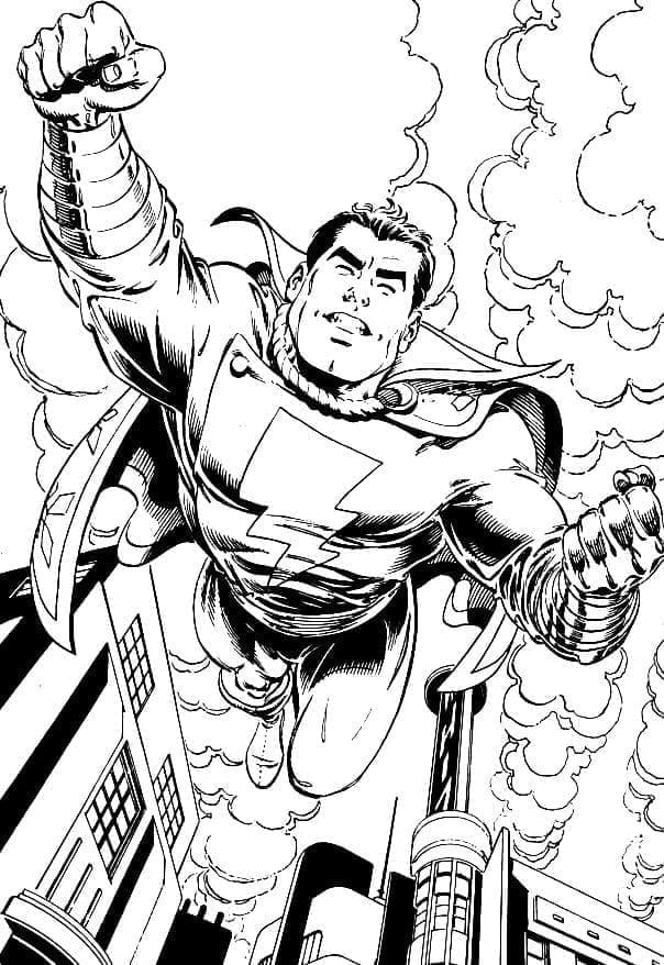 Desenho grátis de Shazam #208397 para crianças e adultos, coleção Super-heróis e Supervilões