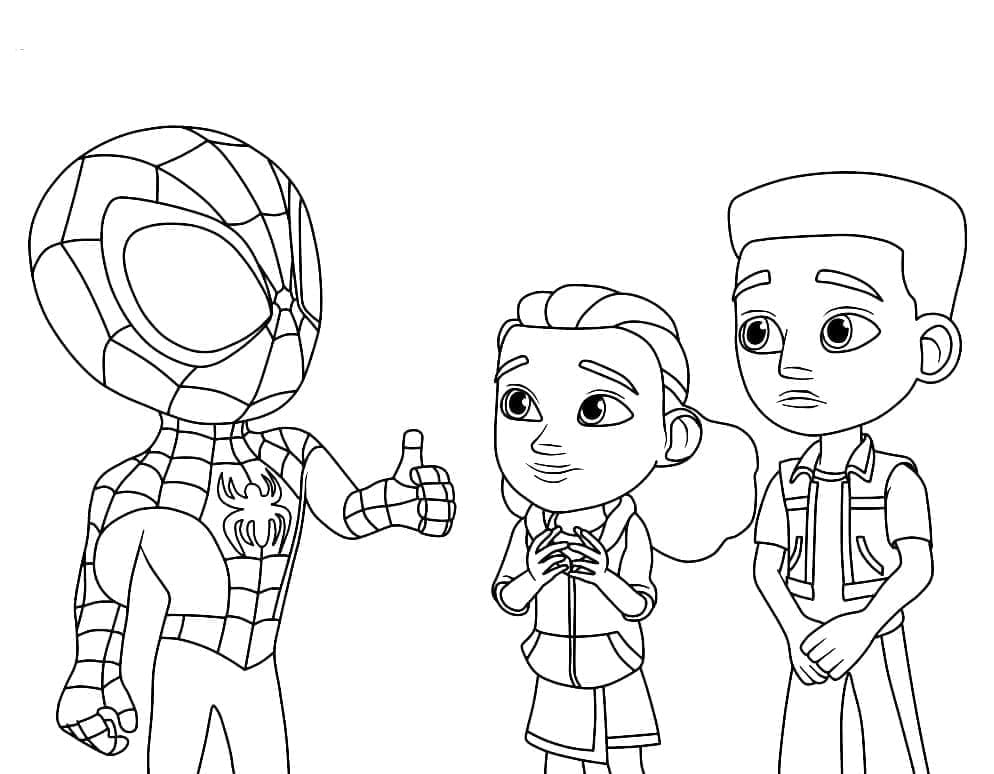 Desenho gratuito Spidey e His Amazing Friends #211269 da colecao Super-heróis e Supervilões para imprimir