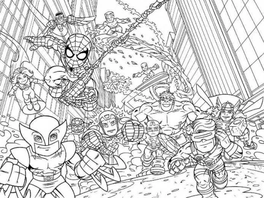 Desenho gratuito Super-Heróis Marvel #79626 da colecao Super-heróis e Supervilões para imprimir