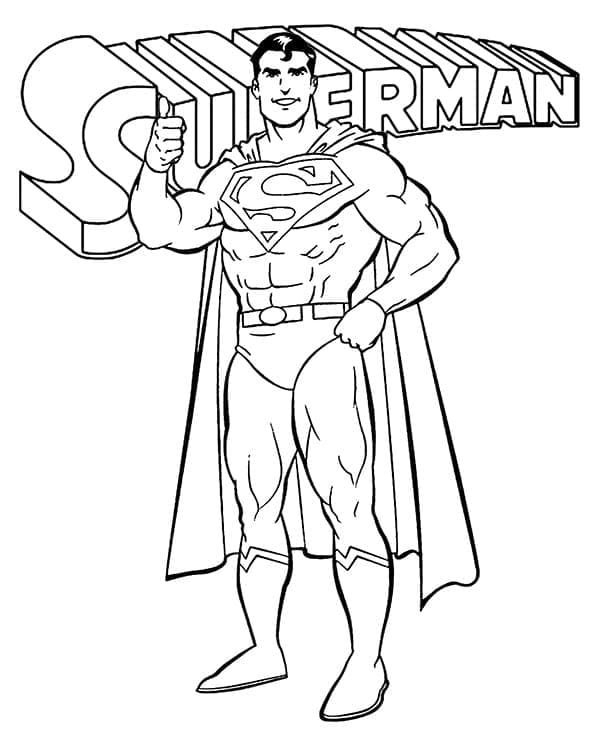 Desenho gratuito Superman #189582 da colecao Super-heróis e Supervilões para imprimir
