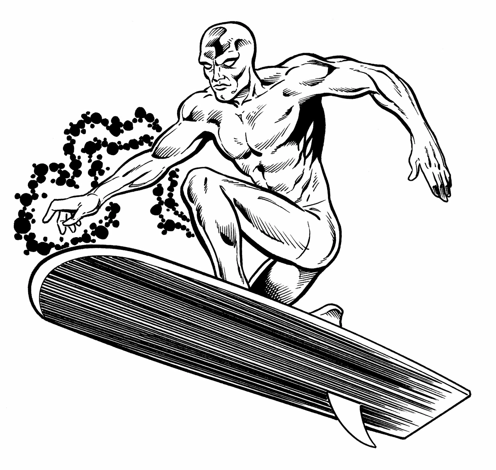 Desenho gratuito Surfista Prateado #81124 da colecao Super-heróis e Supervilões para imprimir