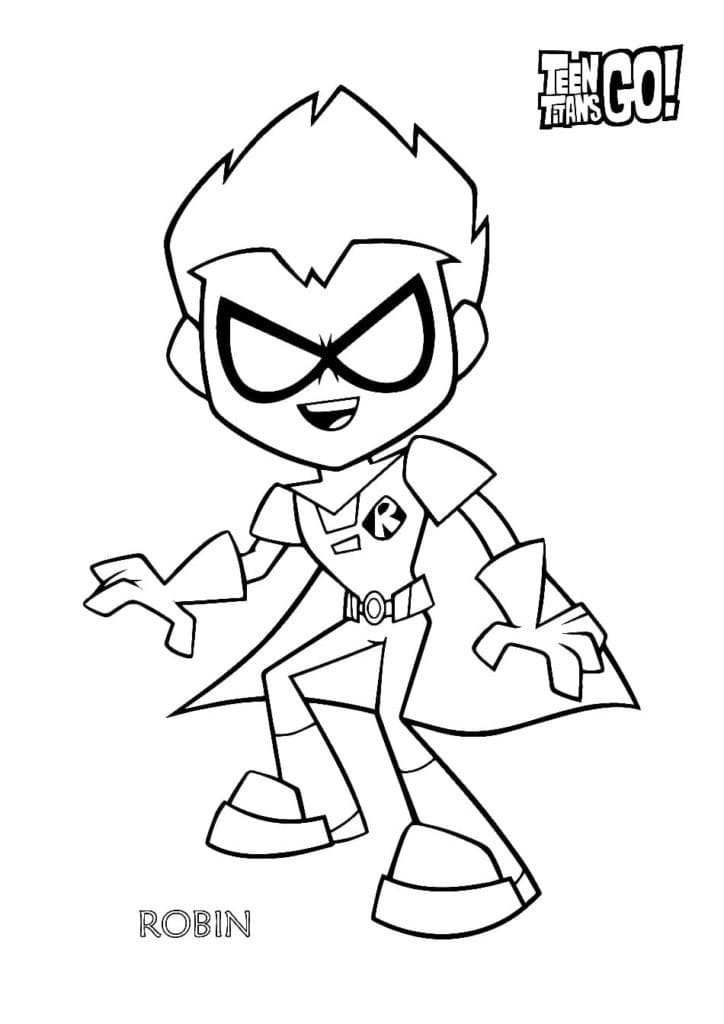 Desenho de Teen Titans Go! #196404 para colorir, da coleção Super-heróis e Supervilões, imprimível grátis