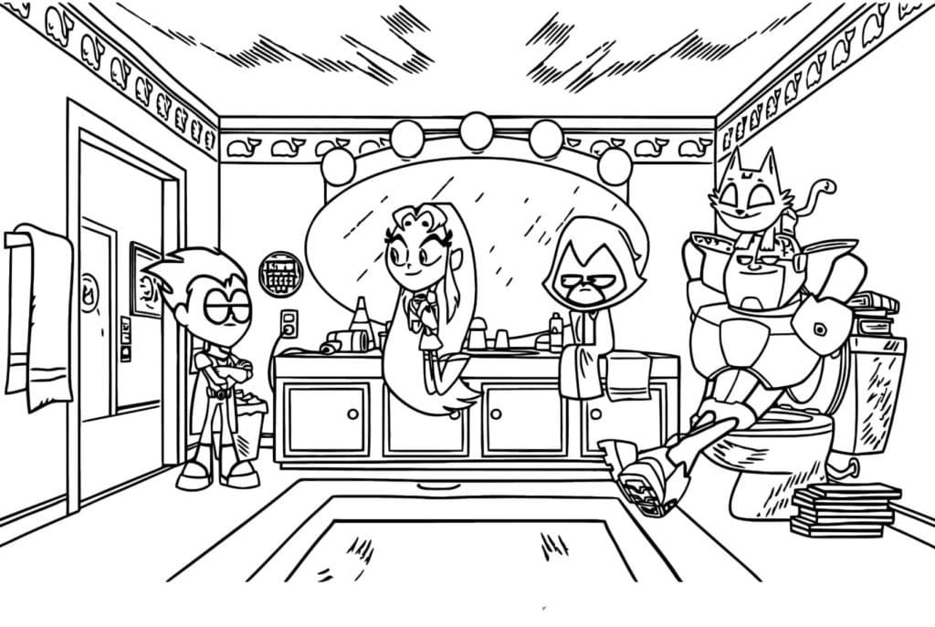 Linda página de Teen Titans Go! #196439 para colorir, da coleção Super-heróis e Supervilões, baixe grátis Linda página de Teen Titans Go! #196439 para colorir, da coleção Super-heróis e Supervilões, baixe grátis