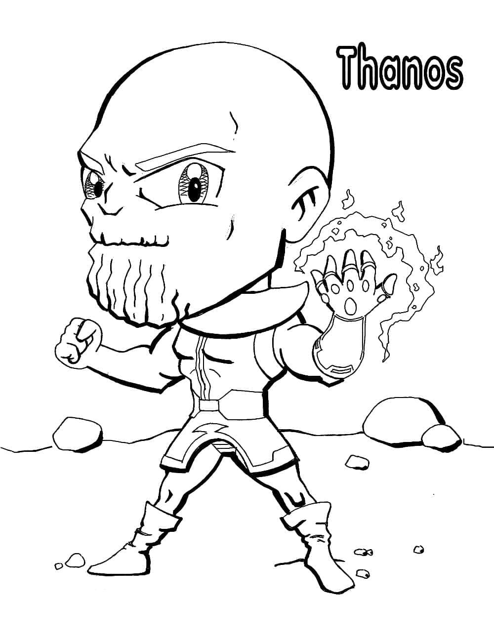 Desenho gratuito Thanos #206571 da colecao Super-heróis e Supervilões para imprimir