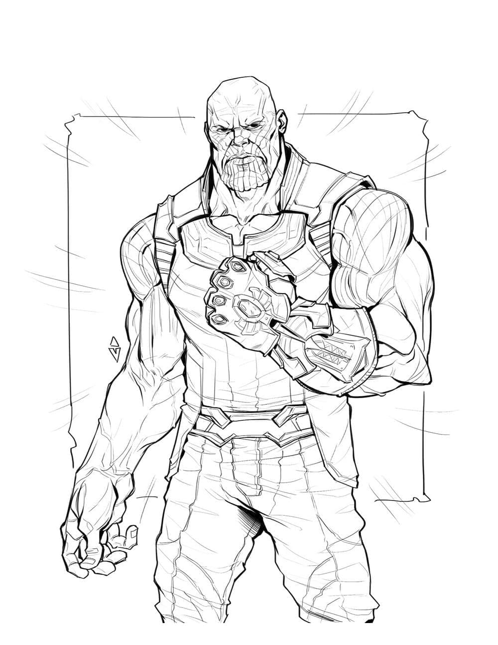 Desenho gratuito Thanos #206594 da colecao Super-heróis e Supervilões para imprimir