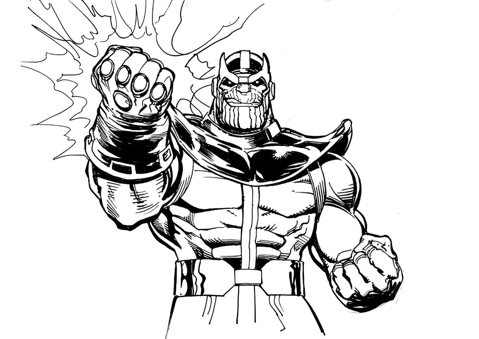 Desenho gratuito Thanos #206605 da colecao Super-heróis e Supervilões para imprimir